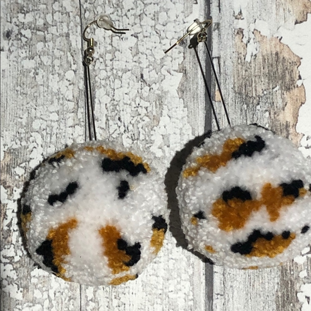 Cheetah Ball Earrings